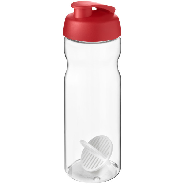 H2O Active® Base 650 ml shaker bottle - Red/Transparent