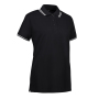 Contrast polo shirt | stretch | women - Black, S