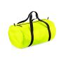 Packaway Barrel Bag, Fluorescent Yellow/Black, ONE, BagBase