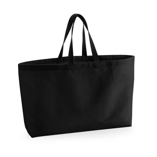 Oversized Canvas Tote Bag - Black - One Size