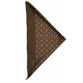 J.H&F Handkerchief Silk Floral Brown