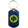 Colored Dog Tags with Keychains (Logo by Pad Printing)
