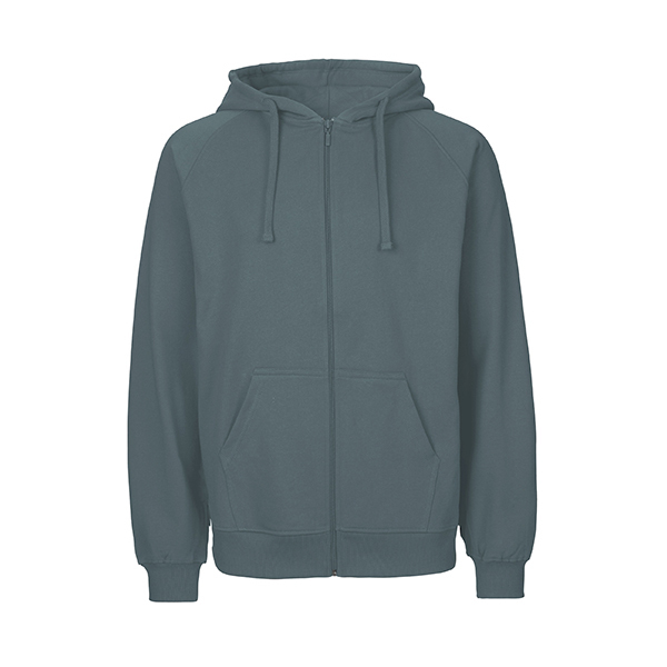 Neutral mens zip hoodie-Teal-S
