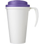 Brite-Americano® Grande 350 ml mug with spill-proof lid - White/Purple