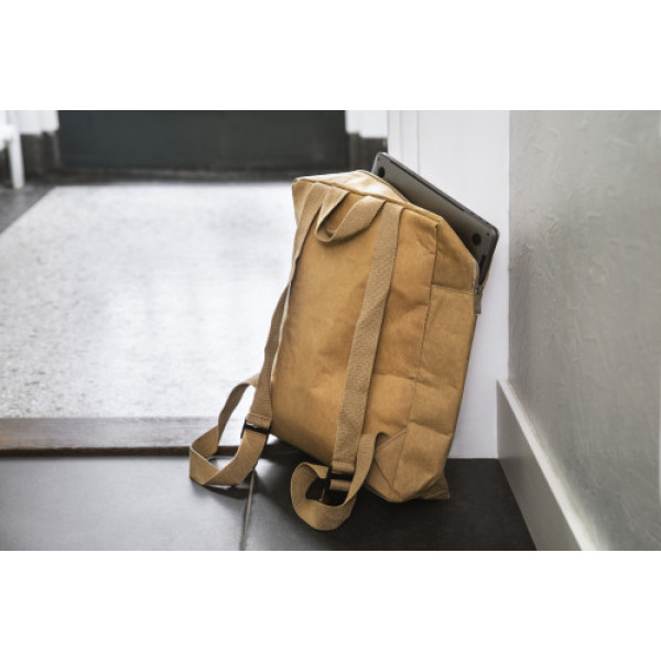 Laminated paper (310 gr/m²) backpack Samanta brown