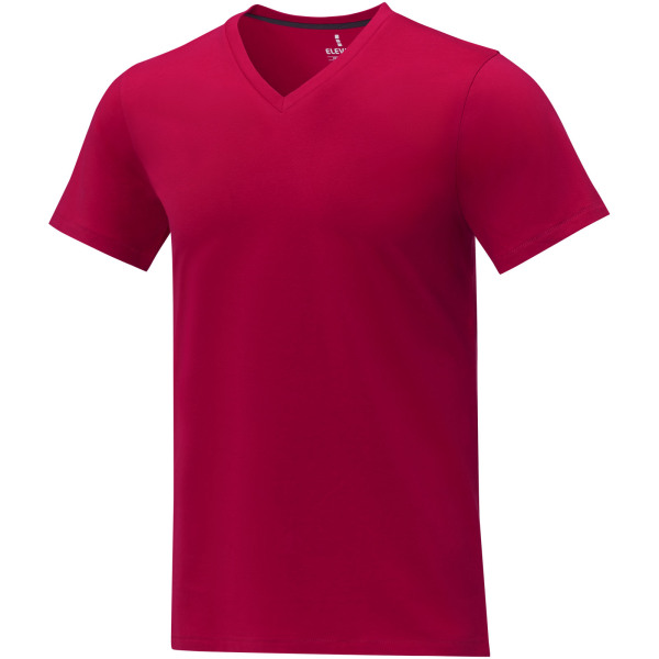 Somoto short sleeve men's V-neck t-shirt - Red - XS