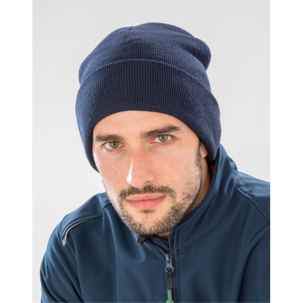 Recycled Thinsulate™ Beanie - Black - One Size