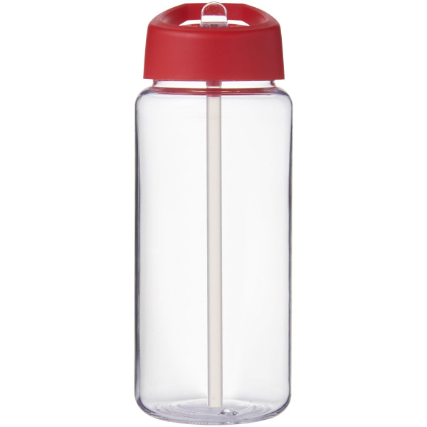 H2O Active® Octave Tritan™ 600 ml spout lid sport bottle - Transparent clear/Red