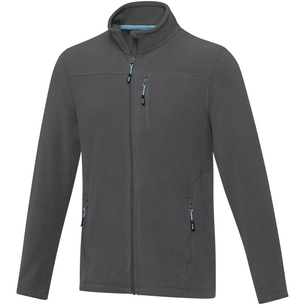 Amber men's GRS recycled full zip fleece jacket - Storm grey - XS