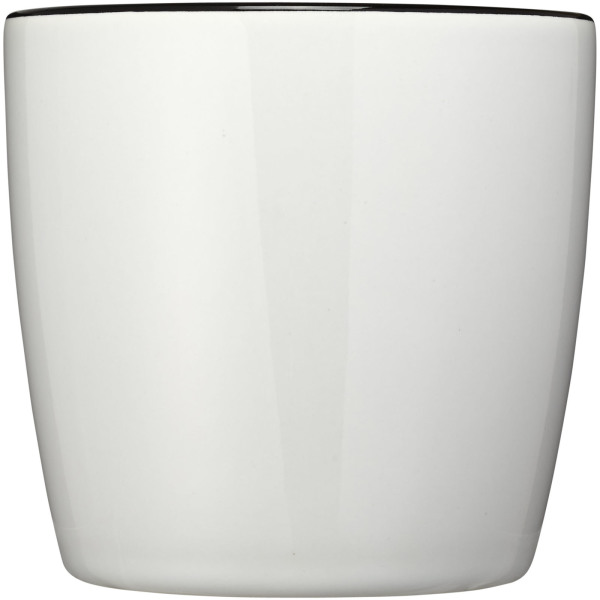 Aztec 340 ml ceramic mug - White/Solid black
