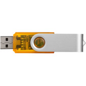 Rotate USB stick transparant - Oranje - 16GB