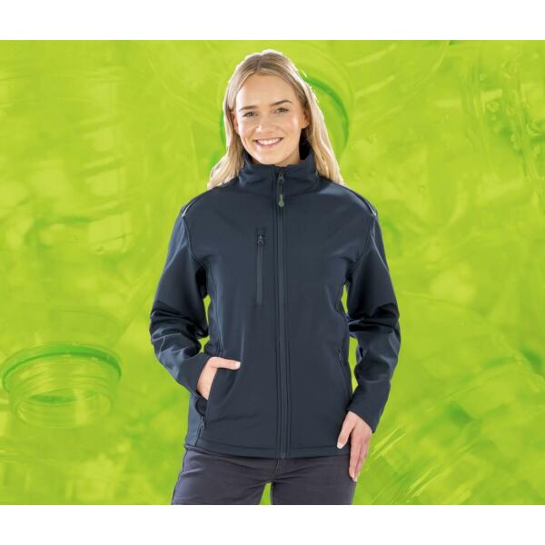 WOMENS RECYCLED 3-LAYER PRINTABLE SOFTSHELL JACKET