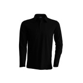 Men's long-sleeved polo shirt Black M