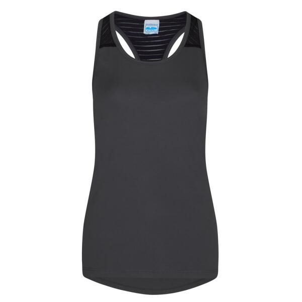 AWDis Ladies Cool Smooth Workout Vest, Charcoal, L, Just Cool