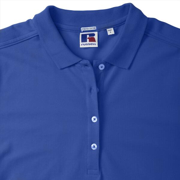 RUS Ladies Fitted Stretch Polo, Azure Blue, XL