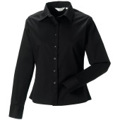 Ladies' Long Sleeve Classic Twill Shirt Black S