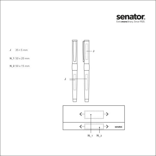 senator® Image Black Line Set (balpen+vulpen)
