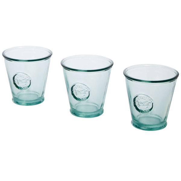Copa 3-piece 250 ml recycled glass set - Transparent clear