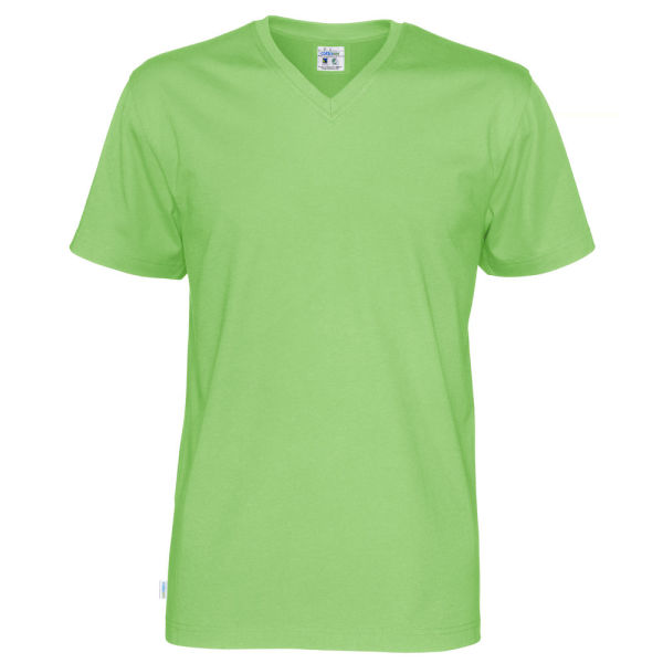 T-Shirt V-Neck Man Green 3XL (GOTS)