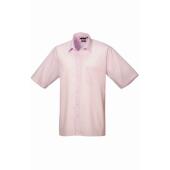 Short Sleeve Poplin Shirt, Pink, 19, Premier