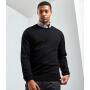 Cotton Rich Crew Neck Sweater, Black, 3XL, Premier