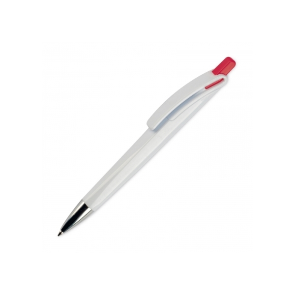 Ball pen Riva hardcolour - White / Red