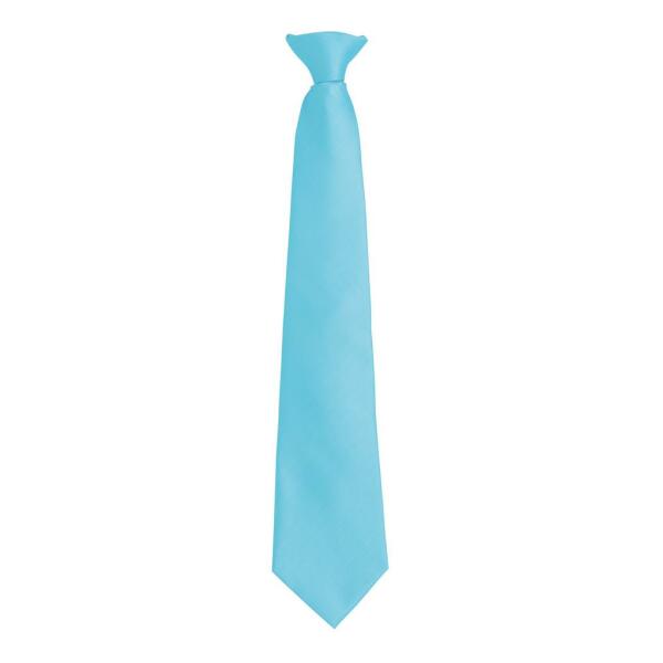 'Colours' Fashion Clip Tie, Turquoise Blue, ONE, Premier