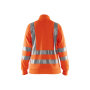 Dames Sweatshirt met rits High Vis