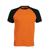 Baseball - Tweekleurig t-shirt Orange / Black S