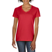 Gildan T-shirt Premium Cotton V-neck SS for her Red XXL