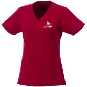 Amery cool fit V-hals dames t-shirt met korte mouwen - Rood - XS