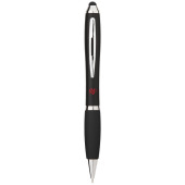 Nash stylus balpen met gekleurde houder en zwarte grip - Zwart