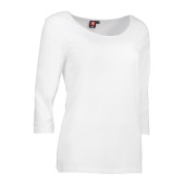 Stretch T-shirt | ¾ sleeve | women - White, XS