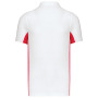 Tweekleurige piquépolo korte mouwen heren White / Red S