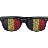 Plexiglas zonnebril met landen vlag zwart/geel/rood