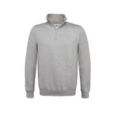 B&C ID.004 Cotton Rich Zipsweater Heather Grey 3XL