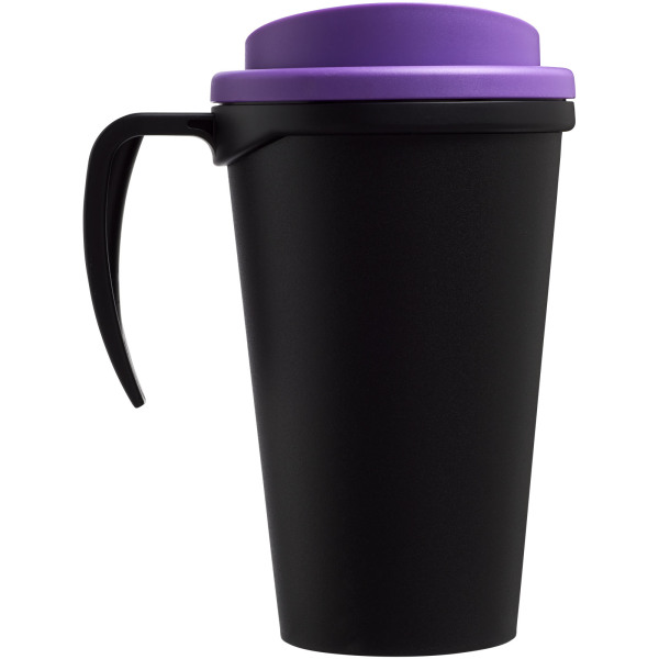 Americano® Grande 350 ml insulated mug - Solid black/Purple
