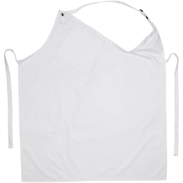 Andria asymmetric apron - White