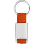 Alvaro webbing keychain - Orange/Silver