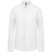 Herenoverhemd in popeline met lange mouwen White L