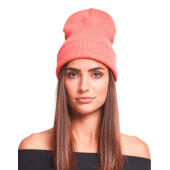 Heavyweight Long Beanie - Coral - One Size