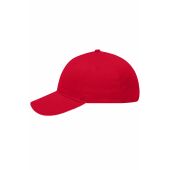MB6212 6 Panel Brushed Sandwich Cap - red/white - one size
