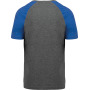 Tweekleurig Triblend sport-t-shirt met korte mouwen volwassene Grey Heather / Sporty Royal Blue Heather XS