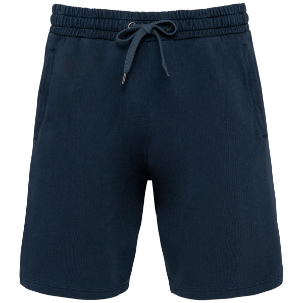 Ecologische herenshort French Terry Washed Navy Blue M