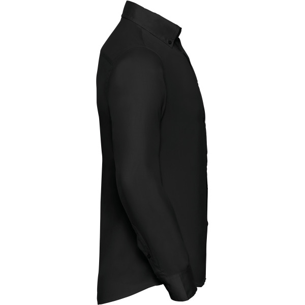 Men's Long Sleeve Classic Twill Shirt Black S