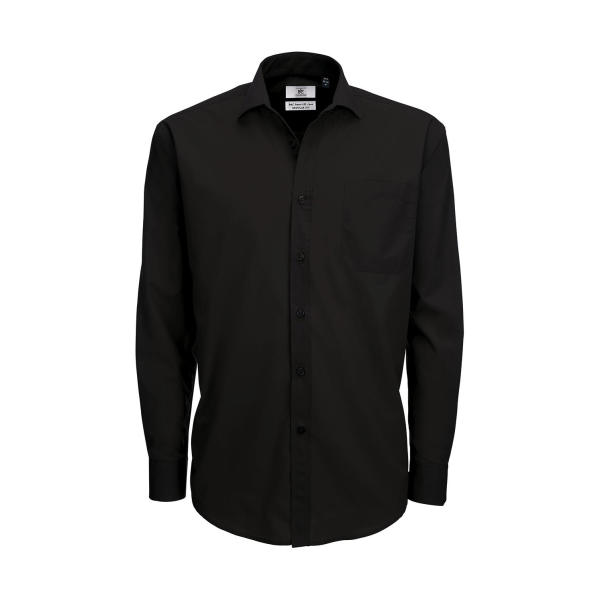 Smart LSL/men Poplin Shirt - Black