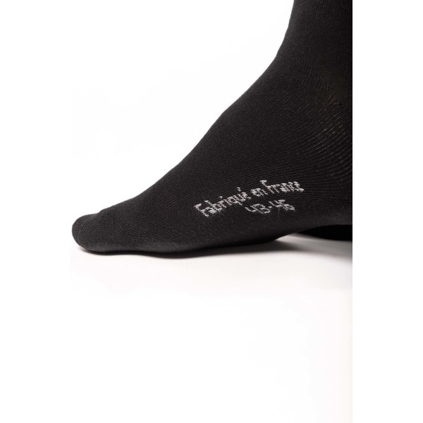 Halflange, geklede sokken van biologisch katoen - 'Origine France Garantie' Black 35/38 EU