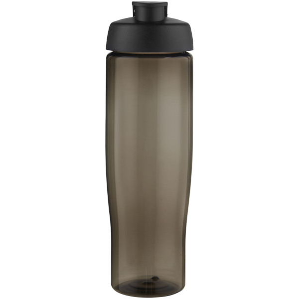 H2O Active® Eco Tempo 700 ml flip lid sport bottle - Solid black/Charcoal