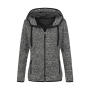 Knit Fleece Jacket Women - Dark Grey Melange - L