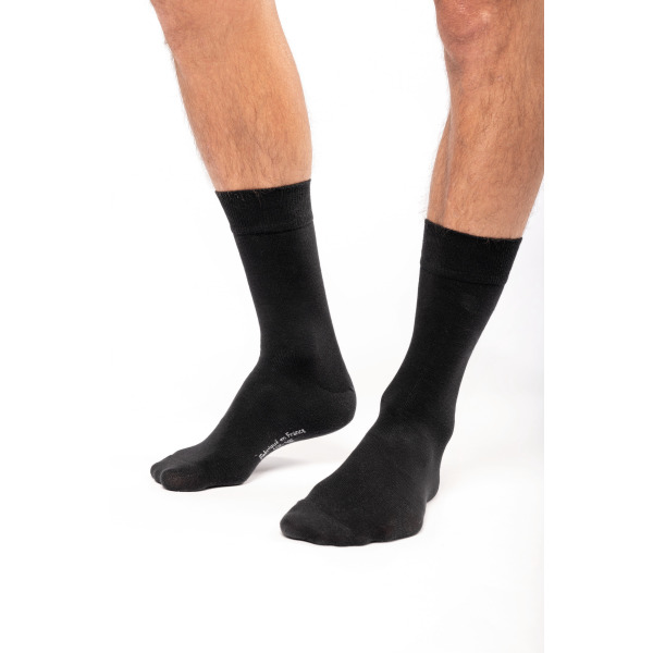 Halflange, geklede sokken van biologisch katoen - 'Origine France Garantie' Black 35/38 EU